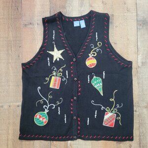 Deck the Halls Holiday Sweater Vest Ornament Edition